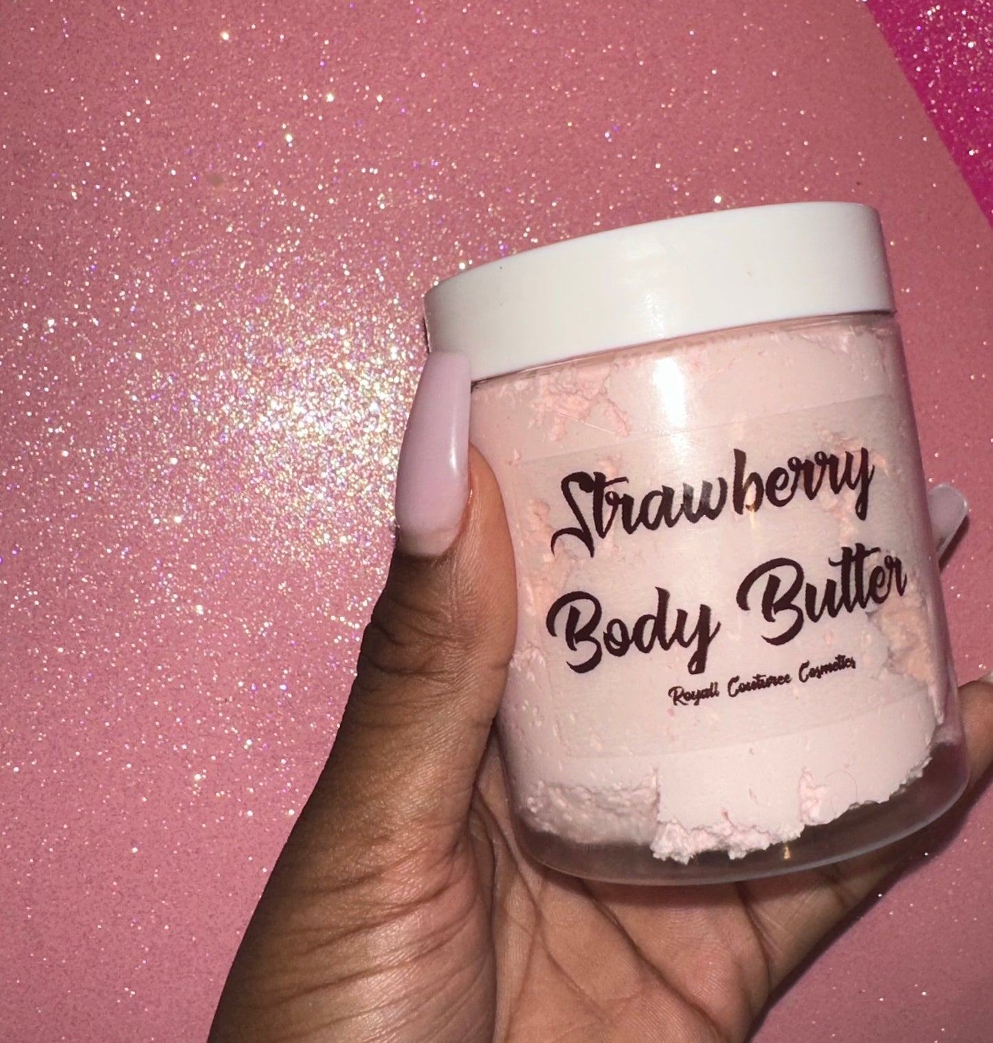 Strawberry scented body butter