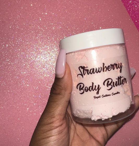 Strawberry scented body butter